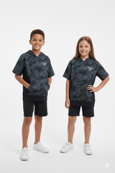 PRINTED HALF SLEEVE KIDS HOODIE - Smgarment's